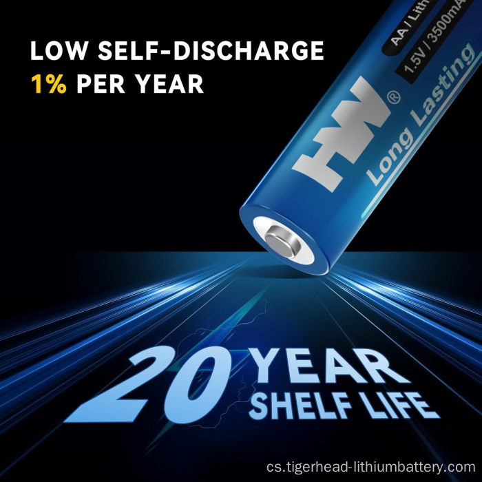 24PCS 1,5V AA 3500mAh nedobíjecí lithiová baterie